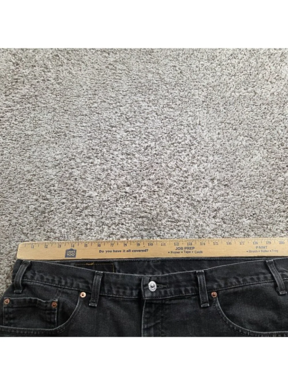 Vintage Levis Jeans Mens 40x30 Regular Straight Denim Black 505 Dark Wash